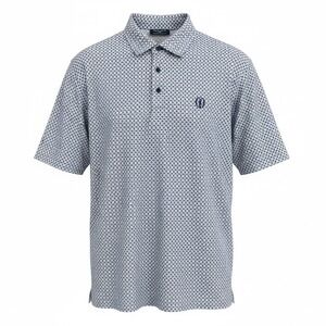 Glenmuir 1891 Golf Polo Shirt Mens XL Performance Wicking Blue Print